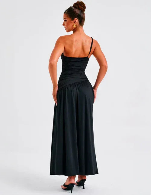 Vestido Longo Com Fenda Aurora - 60% OFF