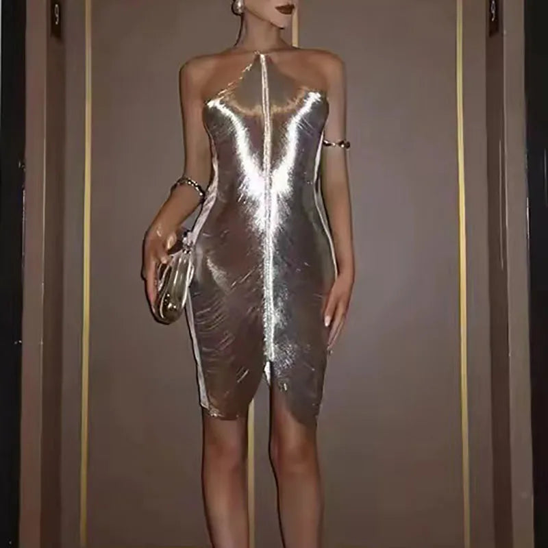 Vestido Metallic Dazzle