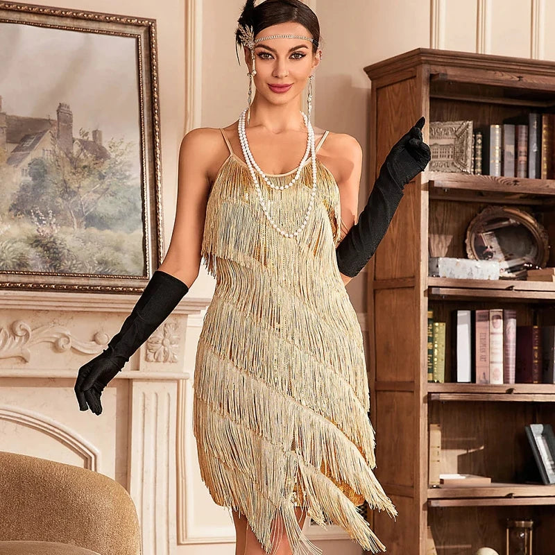 Vestido Fringe Glam