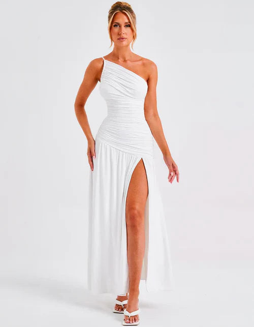 Vestido Longo Com Fenda Aurora - 60% OFF