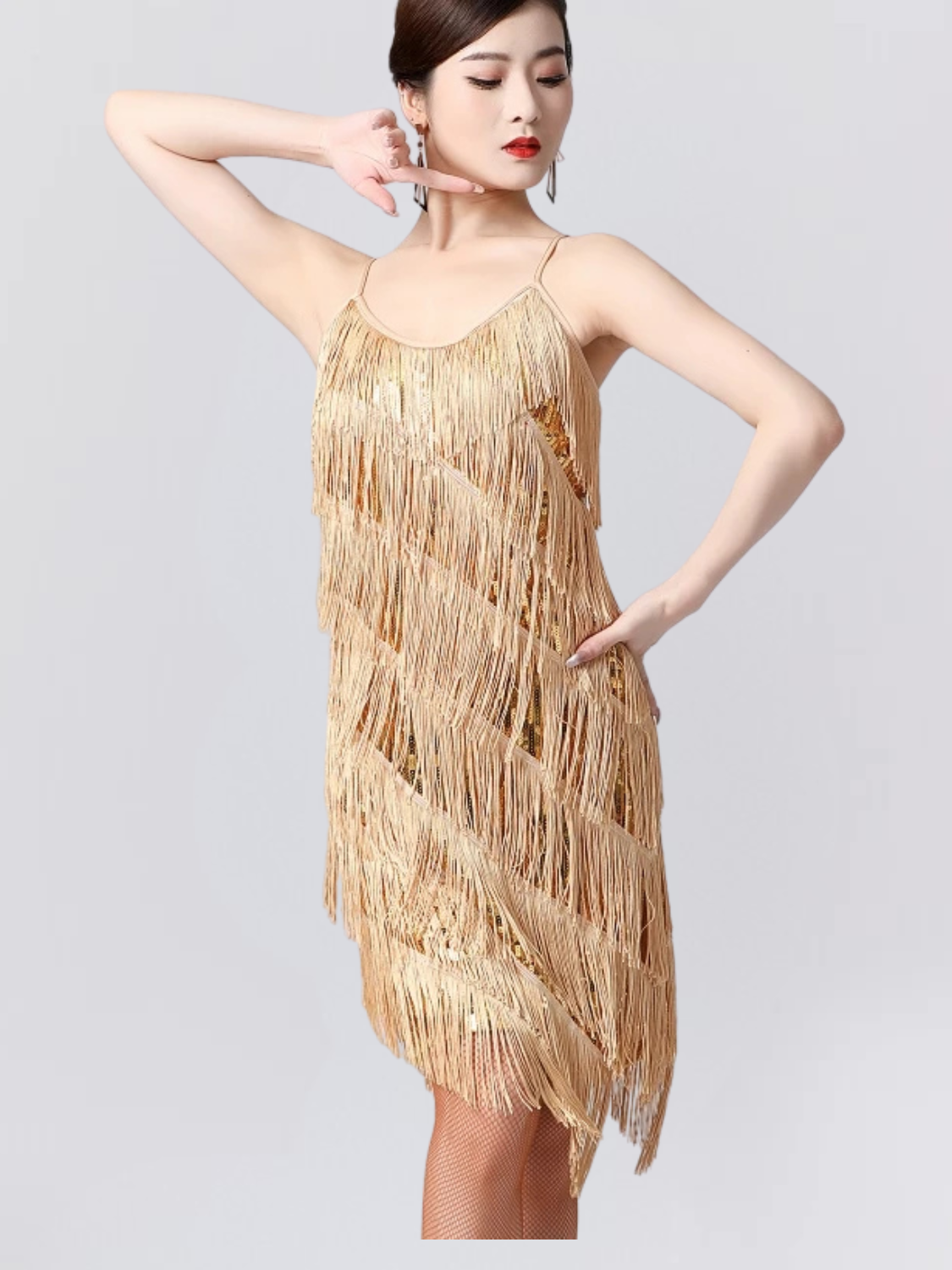 Vestido Fringe Glam
