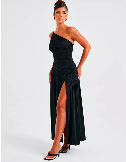 Vestido Longo Com Fenda Aurora - 60% OFF