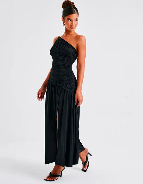 Vestido Longo Com Fenda Aurora - 60% OFF