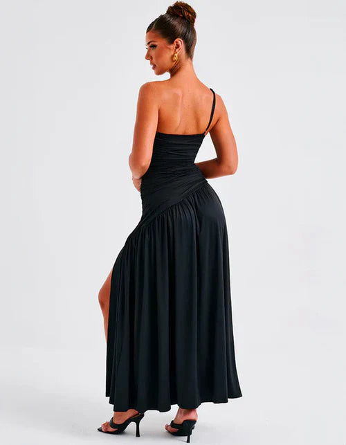 Vestido Longo Com Fenda Aurora - 60% OFF