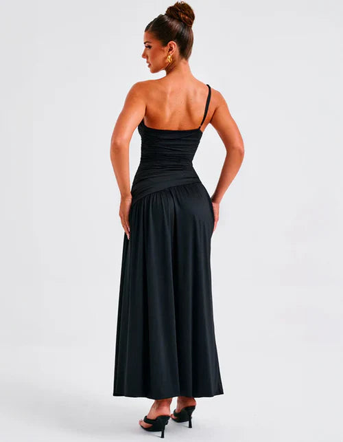 Vestido Longo Com Fenda Aurora - 60% OFF