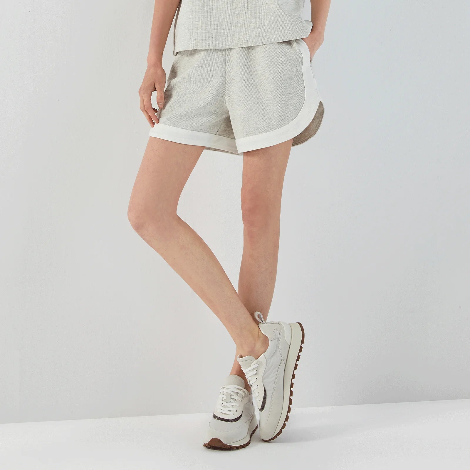 Shorts Boucle Light Gray