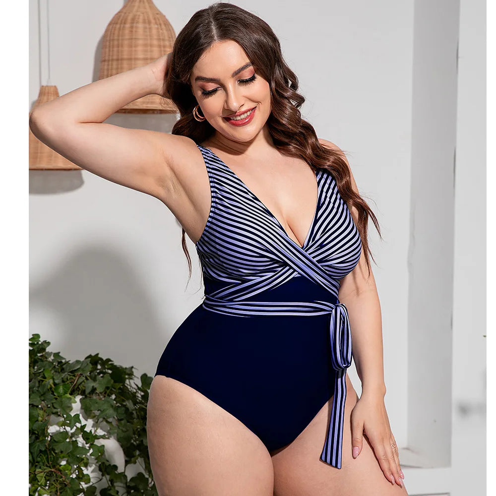 Maiô Navy Charm Plus Size