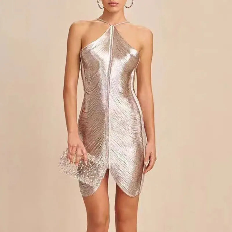 Vestido Metallic Dazzle